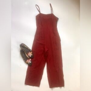 FIRST MONDAY FALL BURGUNDY PANTSUIT JUMPER